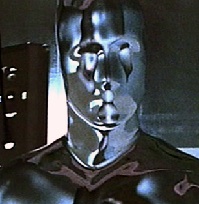 The T-1000 in its default (metalic) form.